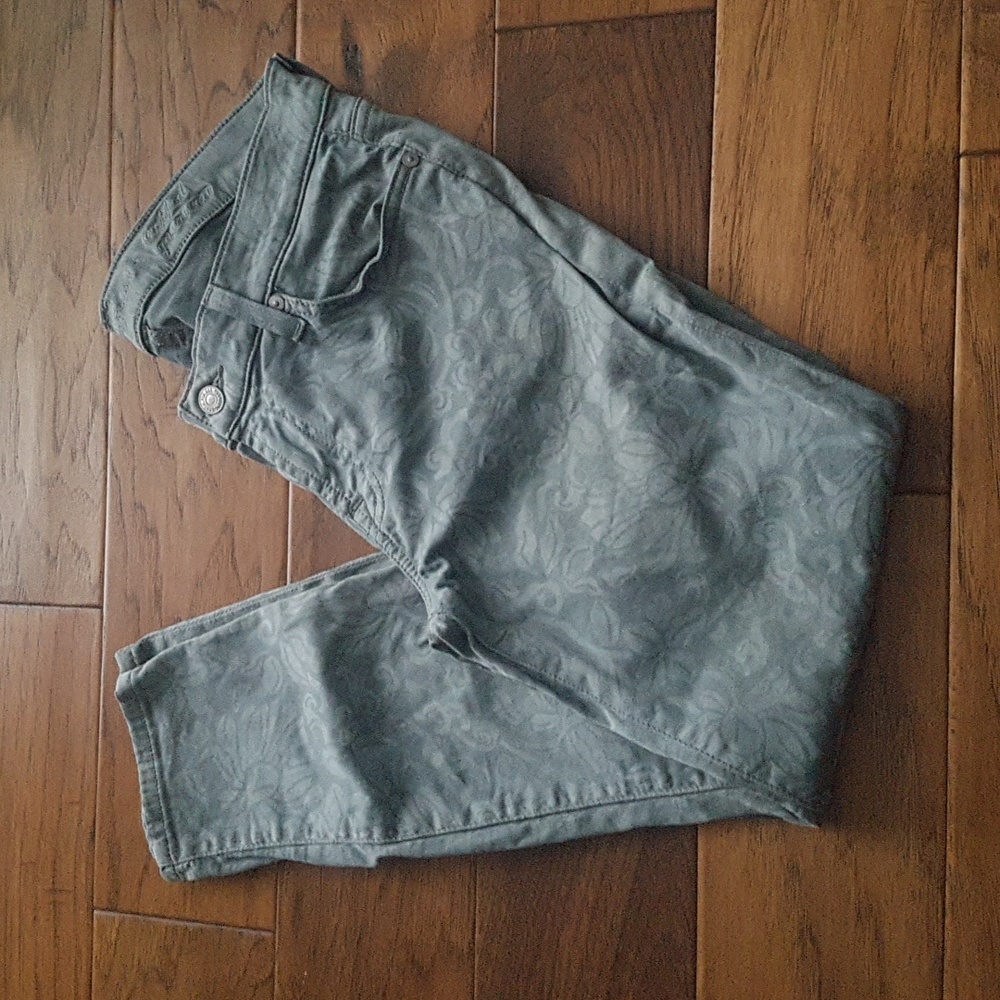 7 For All Mankind Cropped Genevieve Gray Pattern Size 29